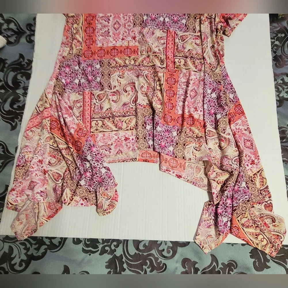 Cato Peach, Tunic Blouse, Stretchy, Size Large, Soft Material - Picture 7 of 11